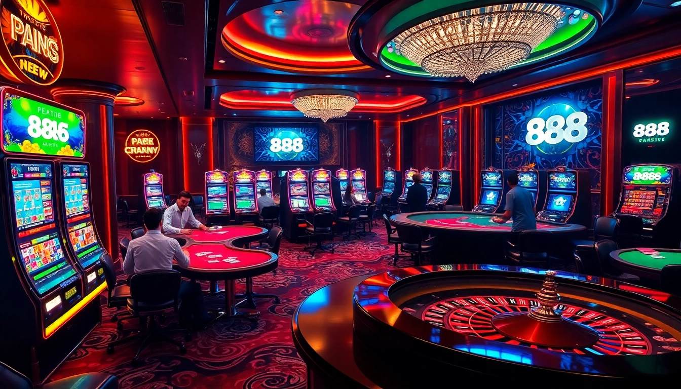 Engaged players at a luxurious casino table showcasing nhà cái 888NEW gaming experience.
