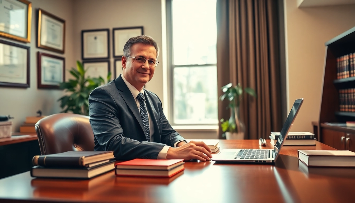 Greenville Personal Injury Lawyer consulting in a professional office setting.