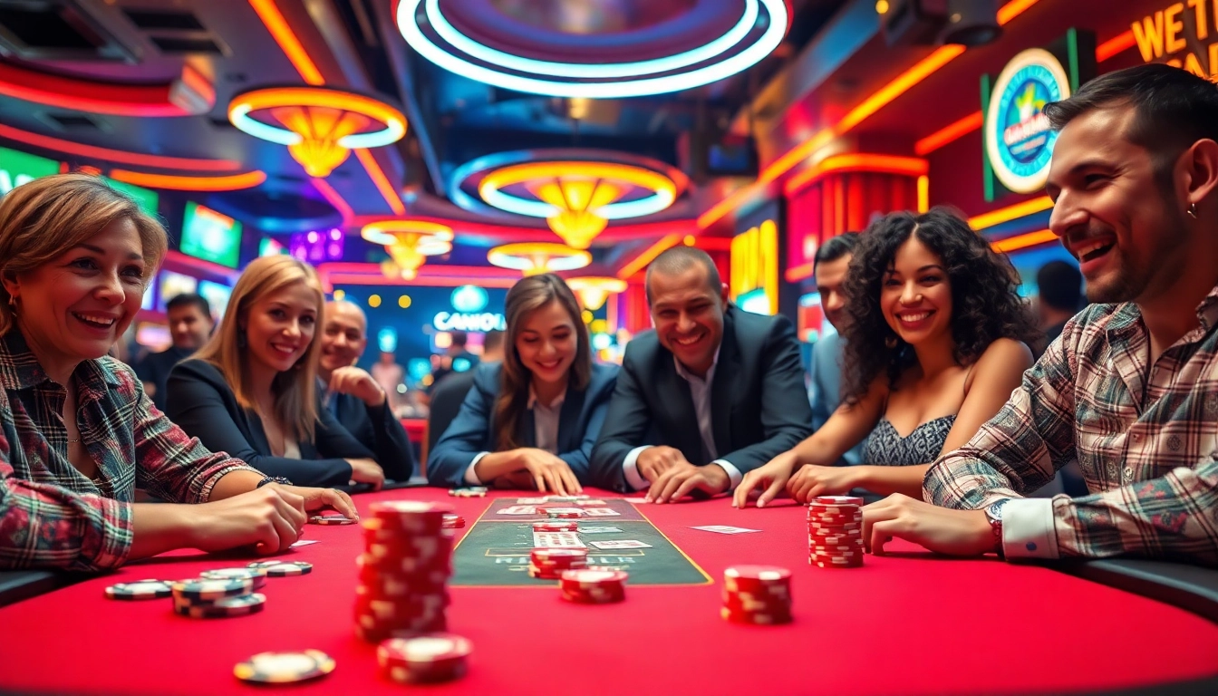 Mainkan MABAR88 di meja kasino yang ramai dengan pemain bersemangat.