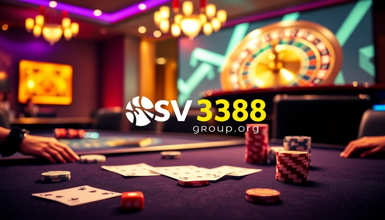 Engaging players at the stylish poker table with the thrilling atmosphere of https://sv388group.org/ casino.