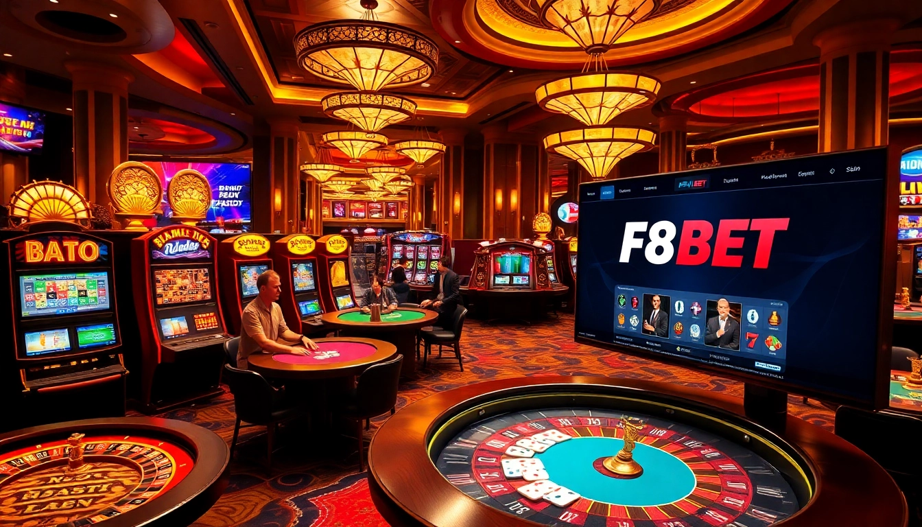 Engaging players experience the thrill of gambling at F8BET's vibrant casino.