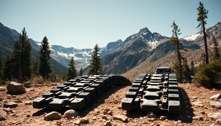 Recovery Tracks aiding off-road vehicles in tough terrain, showcasing durability and adventure.