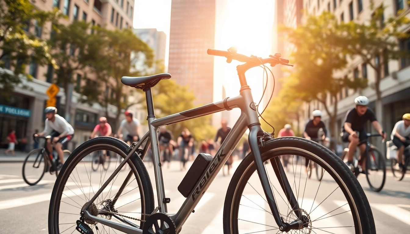 Freelock lock system on a bicycle showcased in an urban setting