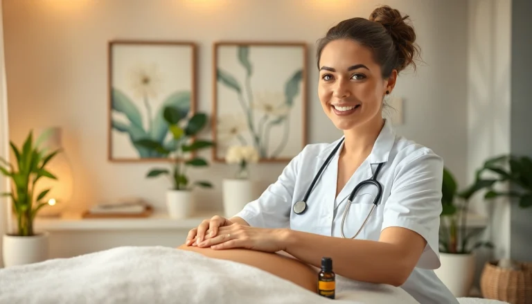 Experience a soothing griesbach massage in a calming wellness studio with tranquil details.