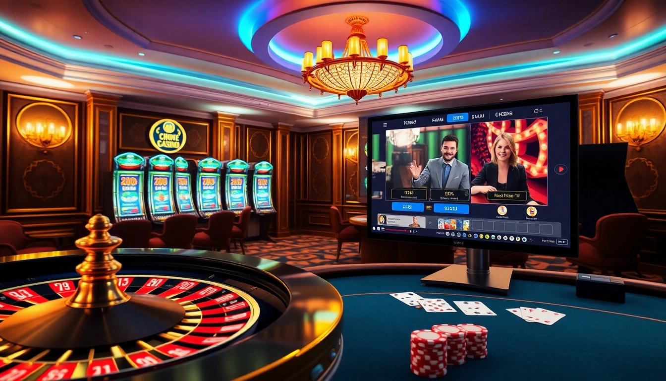 Plongez dans des expériences de casino en ligne palpitantes avec une roue de roulette vibrante et une configuration de poker.