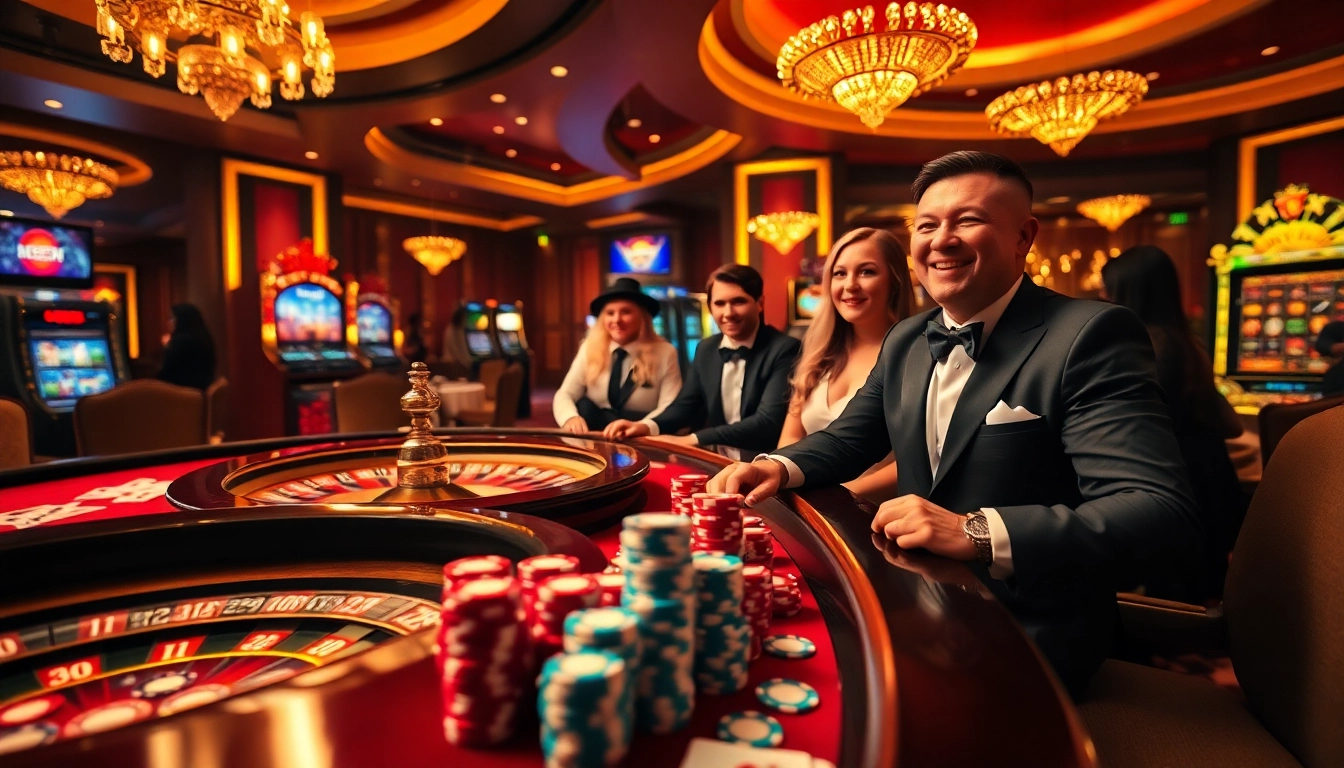 Engage in thrilling gaming at https://bl555.fashion/ featuring vibrant casino interiors filled with action.