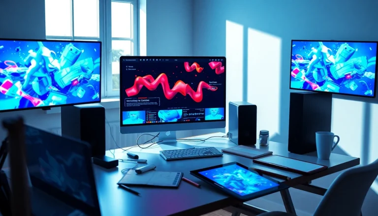 Klynt digital workspace showcasing innovative content creation tools and vibrant visuals.