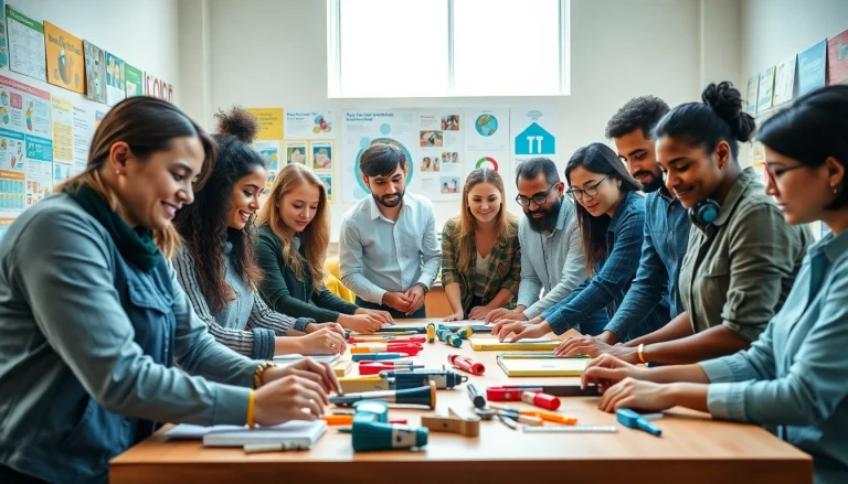 Engaged learners participating in apprenticeship programs with practical tools.