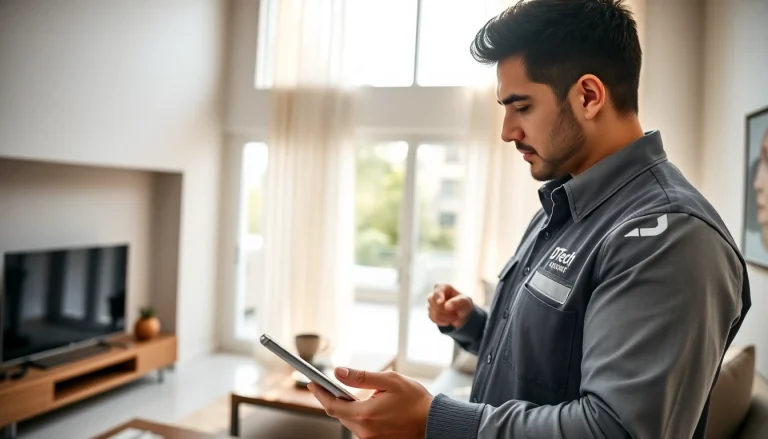 Instalación de cámaras de seguridad en una vivienda moderna por un técnico profesional.