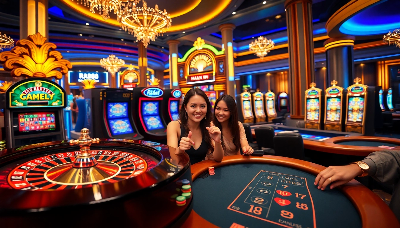 Exciting gameplay at RR88 online casino with vibrant roulette and poker tables.
