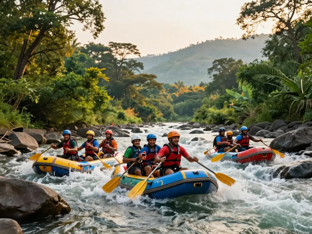 Dandeli resorts offer exciting river rafting adventures in lush green surroundings with thrilling experiences.