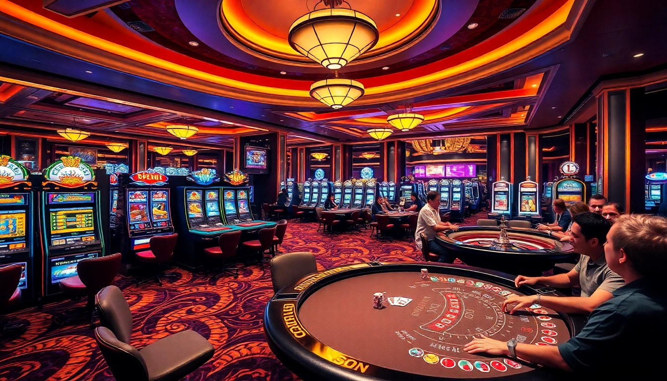 Experience the excitement of gaming at XXGG casino with vibrant slot machines and dynamic poker tables.