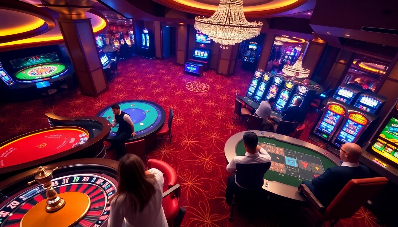 Players enjoying games at XX88 casino with vibrant atmosphere and professional dealers.