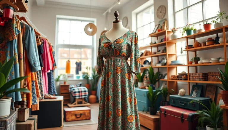 Discover the best vintage shops in Copenhagen showcasing colorful retro clothing and stylish accessories.