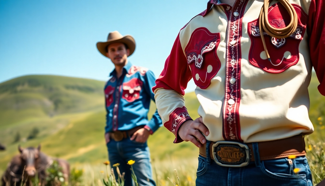 Cowboy shirts Canada styled perfectly for outdoor adventures in a beautiful Canadian landscape.