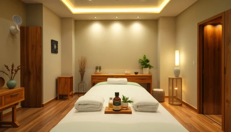 편안한 장식과 아로마 오일이 있는 울산마사지 방